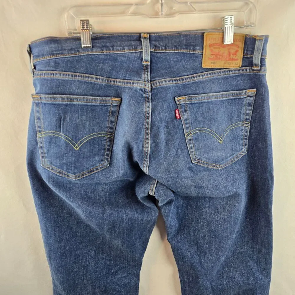 Levi’s 559 Jeans Mens 33x32 Blue Stretch Denim Relaxed Straight Fit Casual Skate - Picture 6 of 11